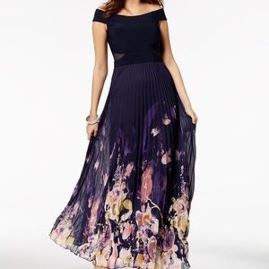 Off-the-Shoulder Mesh Inset Gown! Brand new!